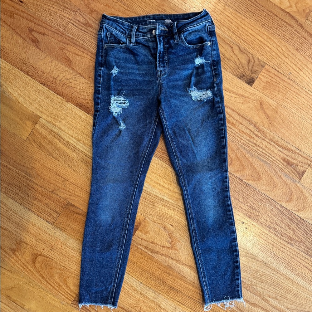 Old Navy Rockstar Distressed Blue Women's Jeans